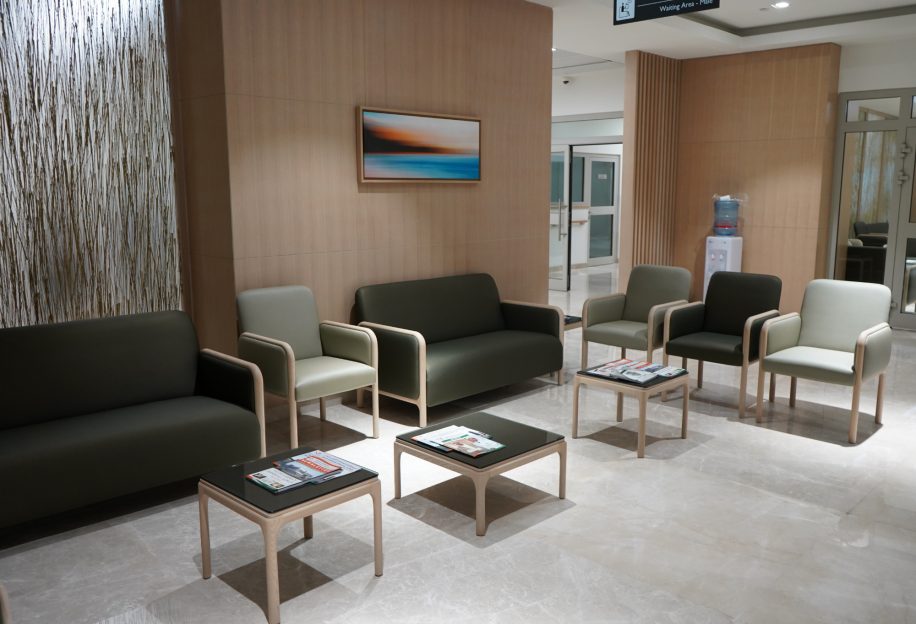 Cameo sofa, armchairs and coffee tables for the waiting ara of the Saudi German Hospital